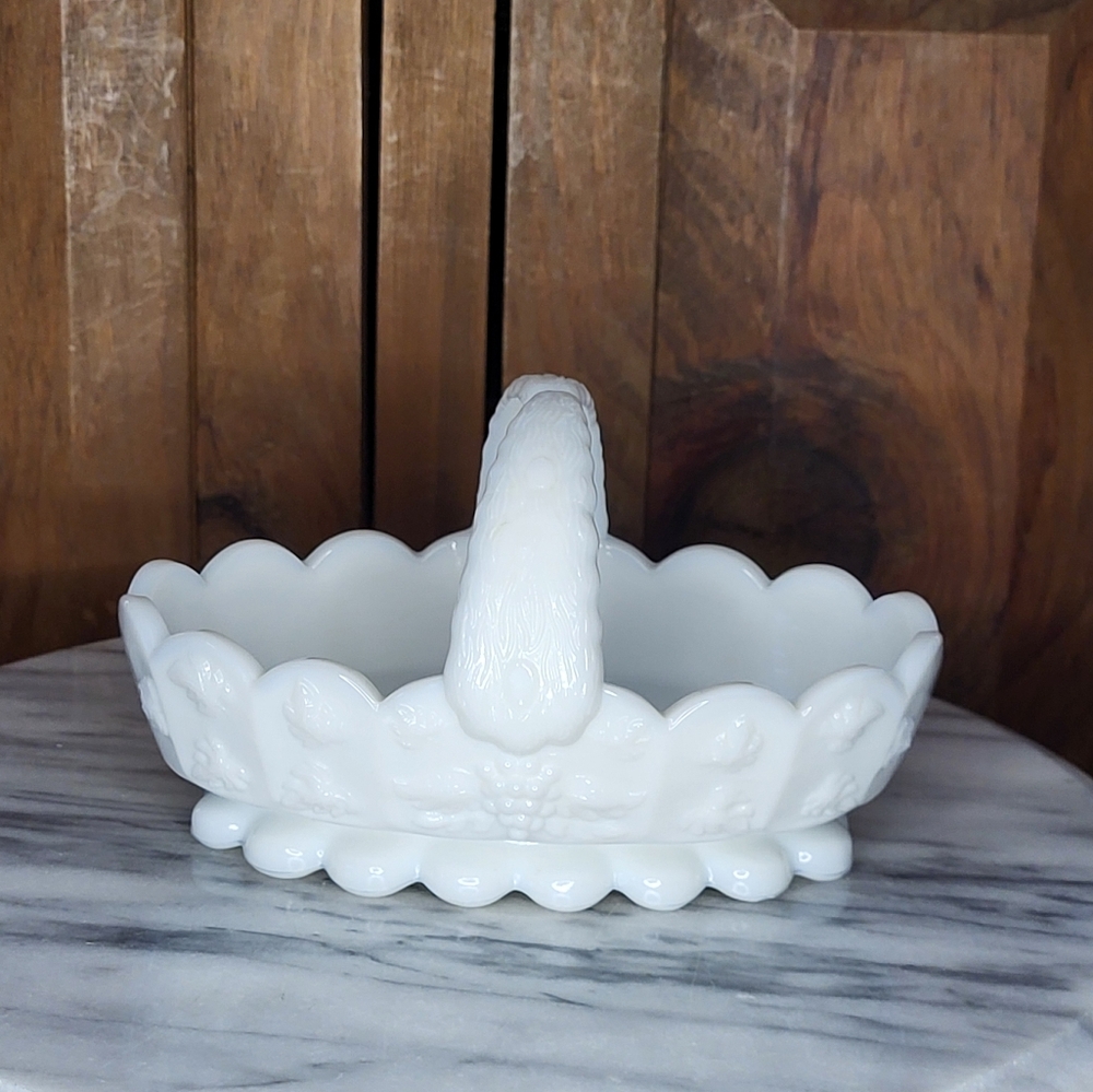 Milk Glass Candy Dish - Picture 9 of 13